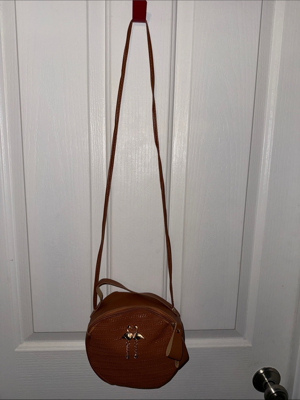 Women’s Round Crossbody Bag in Brown